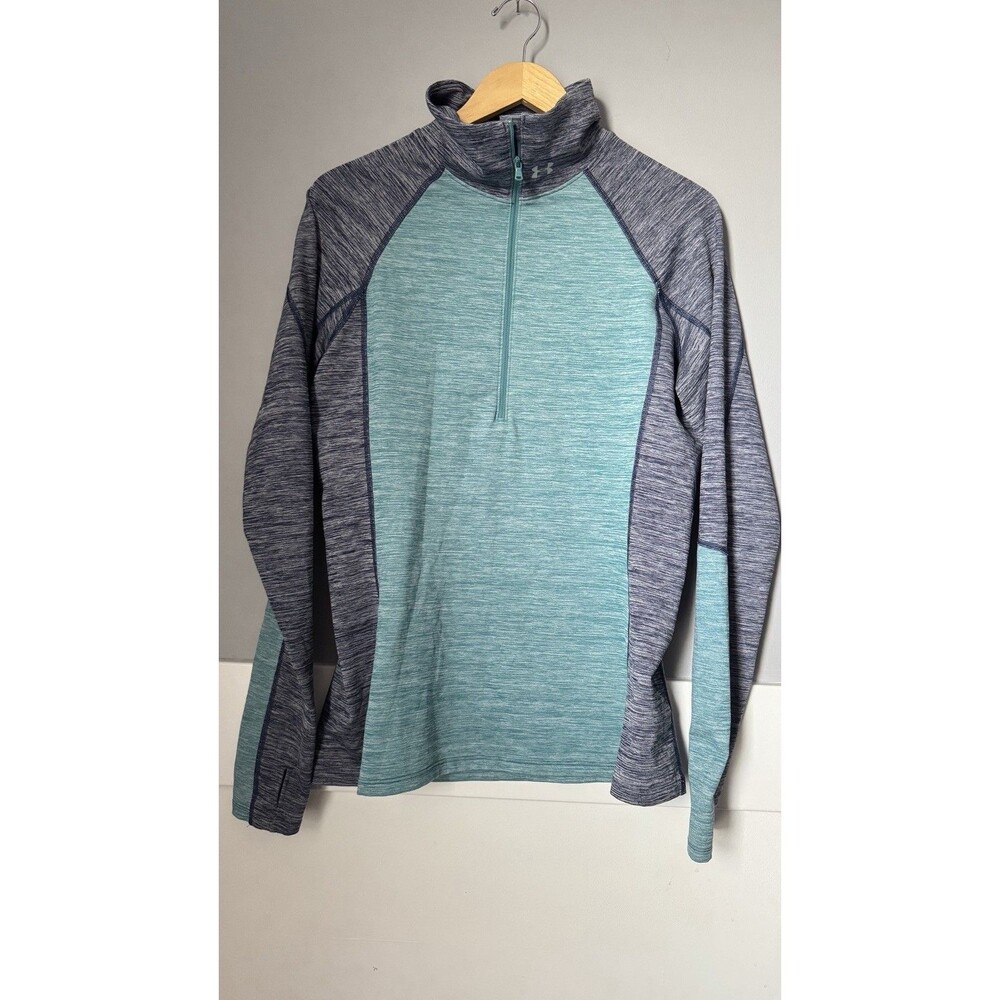 Under Armour Women's Blue/Grey Long Sleeve Pullover Activewear EUC Size XL